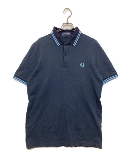 FRED PERRY（フレッドペリー）FRED PERRY (フレッドペリー) 鹿の子ポロシャツ ネイビー サイズ:Ⅼの古着・服飾アイテム