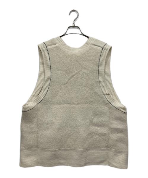 machatt（マチャット）machatt (マチャット) サイドボタンニットベスト ホワイト サイズ:Freeの古着・服飾アイテム