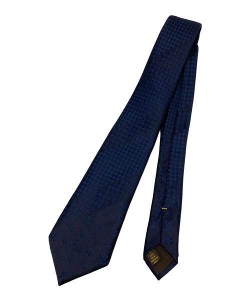 LOUIS VUITTON（ルイ ヴィトン）LOUIS VUITTON (ルイ ヴィトン) シルクネクタイ/ミックスモノグラム ネイビー サイズ:-の古着・服飾アイテム