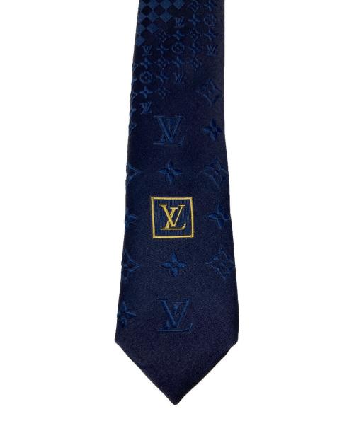 LOUIS VUITTON（ルイ ヴィトン）LOUIS VUITTON (ルイ ヴィトン) シルクネクタイ/ミックスモノグラム ネイビー サイズ:-の古着・服飾アイテム