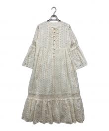 freada（フリーダ）の古着「カットワーク刺繍ワンピース」｜アイボリー