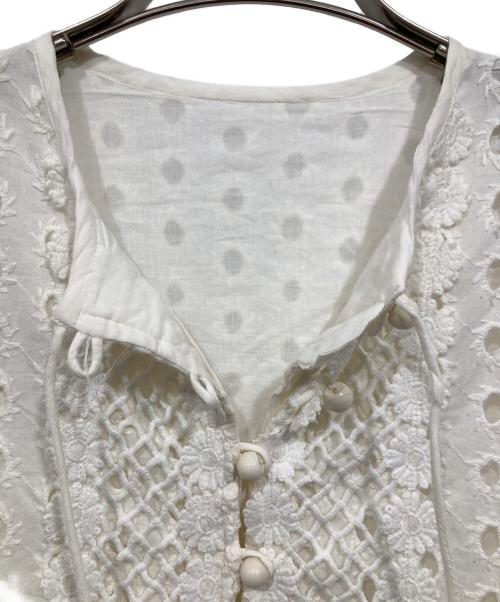 freada（フリーダ）freada (フリーダ) カットワーク刺繍ワンピース アイボリー サイズ:FREEの古着・服飾アイテム