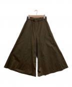 mizuiro-indミズイロインド）の古着「ワイドフレアパンツ」｜カーキ