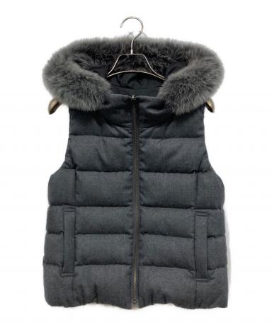 中古・古着通販】ANAYI (アナイ) リバーシブルダウンベスト グレー