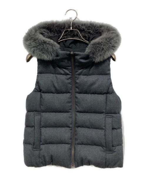 ANAYI（アナイ）ANAYI (アナイ) リバーシブルダウンベスト グレー サイズ:34の古着・服飾アイテム