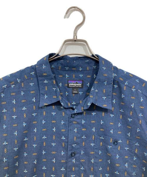 Patagonia（パタゴニア）Patagonia (パタゴニア) 半袖総柄シャツ / Go To Shirt ネイビー サイズ:Ⅼの古着・服飾アイテム