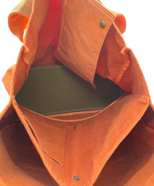 ALBERTON（アルバートン）ALBERTON (アルバートン) キャンバストートバッグ オレンジの古着・服飾アイテム