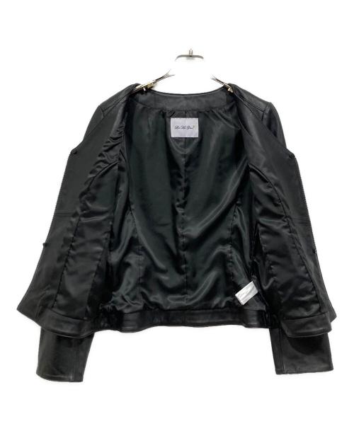 Let Me Glow（レットミーグロウ）Let Me Glow (レットミーグロウ) エコファーベスト付ラムレザージャケット ブラック サイズ:Mの古着・服飾アイテム