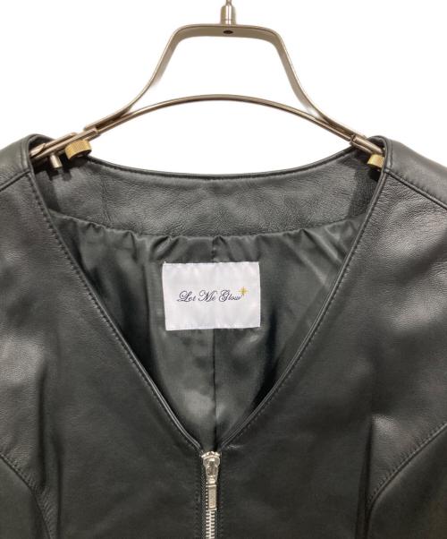 Let Me Glow（レットミーグロウ）Let Me Glow (レットミーグロウ) エコファーベスト付ラムレザージャケット ブラック サイズ:Mの古着・服飾アイテム