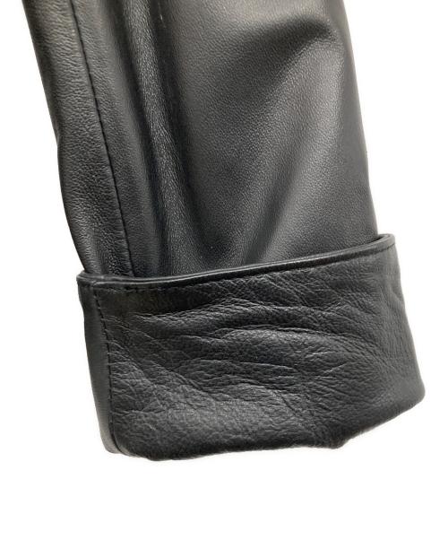 Let Me Glow（レットミーグロウ）Let Me Glow (レットミーグロウ) エコファーベスト付ラムレザージャケット ブラック サイズ:Mの古着・服飾アイテム