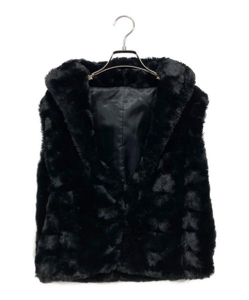 Let Me Glow（レットミーグロウ）Let Me Glow (レットミーグロウ) エコファーベスト付ラムレザージャケット ブラック サイズ:Mの古着・服飾アイテム