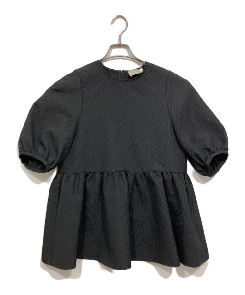 UNITED ARROWS（ユナイテッドアローズ）UNITED ARROWS (ユナイテッドアローズ) AIRYジャカード5SLペプラム / ジャガードペプラムブラウス ブラック サイズ:Ｍの古着・服飾アイテム