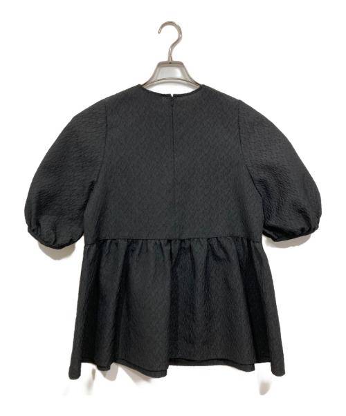 UNITED ARROWS（ユナイテッドアローズ）UNITED ARROWS (ユナイテッドアローズ) AIRYジャカード5SLペプラム / ジャガードペプラムブラウス ブラック サイズ:Ｍの古着・服飾アイテム