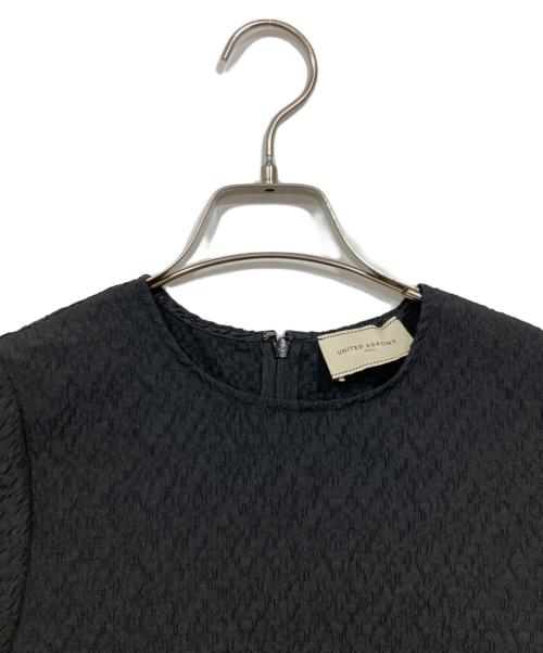UNITED ARROWS（ユナイテッドアローズ）UNITED ARROWS (ユナイテッドアローズ) AIRYジャカード5SLペプラム / ジャガードペプラムブラウス ブラック サイズ:Ｍの古着・服飾アイテム