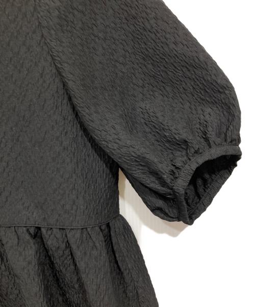 UNITED ARROWS（ユナイテッドアローズ）UNITED ARROWS (ユナイテッドアローズ) AIRYジャカード5SLペプラム / ジャガードペプラムブラウス ブラック サイズ:Ｍの古着・服飾アイテム