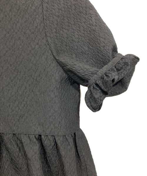 UNITED ARROWS（ユナイテッドアローズ）UNITED ARROWS (ユナイテッドアローズ) AIRYジャカード5SLペプラム / ジャガードペプラムブラウス ブラック サイズ:Ｍの古着・服飾アイテム