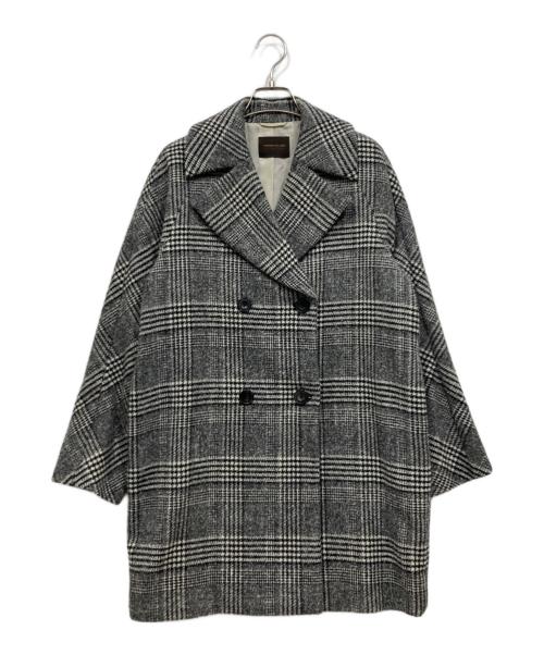 TOMORROW LAND tricot（トゥモローランド トリコ）TOMORROW LAND tricot (トゥモローランド トリコ) ブロークングレンチェック ダブルブレストコート グレー サイズ:38の古着・服飾アイテム