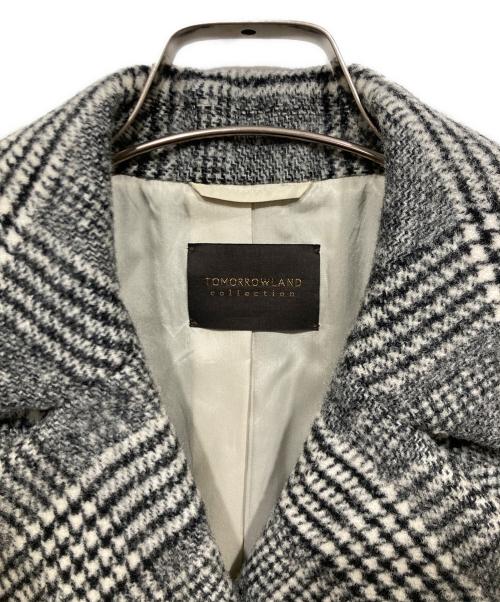 TOMORROW LAND tricot（トゥモローランド トリコ）TOMORROW LAND tricot (トゥモローランド トリコ) ブロークングレンチェック ダブルブレストコート グレー サイズ:38の古着・服飾アイテム
