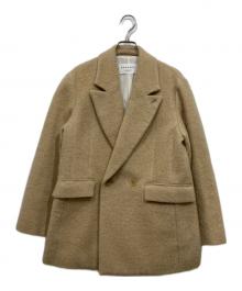 MACPHEE（マカフィー）の古着「モヘヤシャギー ダブルブレストジャケット」｜ベージュ