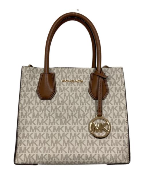 MICHAEL KORS（マイケルコース）MICHAEL KORS (マイケル・コース) 2WAYバッグ ブラウン×アイボリーの古着・服飾アイテム