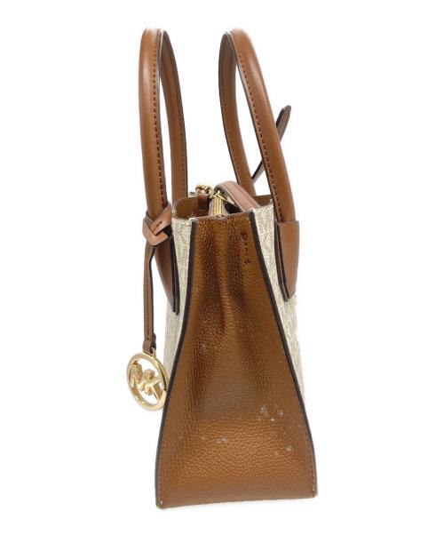 MICHAEL KORS（マイケルコース）MICHAEL KORS (マイケル・コース) 2WAYバッグ ブラウン×アイボリーの古着・服飾アイテム
