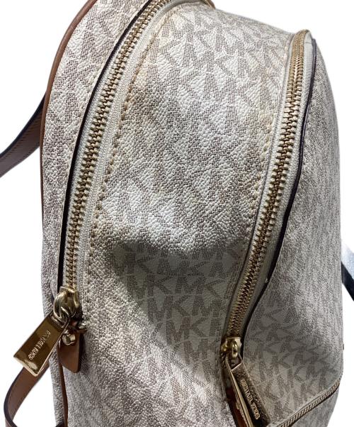 MICHAEL KORS（マイケル・コース）MICHAEL KORS (マイケル・コース) リュック アイボリー×ブラウンの古着・服飾アイテム