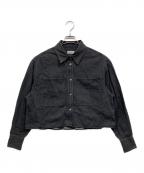 IENAイエナ）の古着「デニム ショートシャツ」｜ブラック
