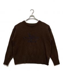 SLOBE IENA（スローブ イエナ）の古着「刺しゅうロゴニット」｜ブラウン