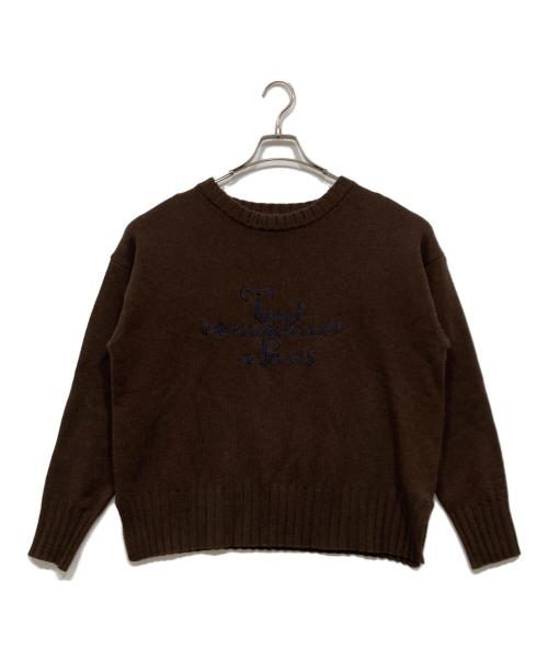 SLOBE IENA（スローブ イエナ）SLOBE IENA (スローブ イエナ) 刺しゅうロゴニット ブラウン サイズ:サイズ表記なしの古着・服飾アイテム