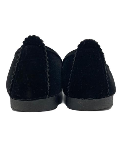 MALUS（マリュス）MALUS (マリュス) IENA取り扱い (イエナトリアツカイ) ベルベット シューズ / Velvet bijou shoes / ビーズ / ベロア ブラック サイズ:39の古着・服飾アイテム