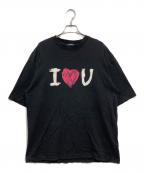 BALENCIAGAバレンシアガ）の古着「I LOVE U Tシャツ」｜ブラック