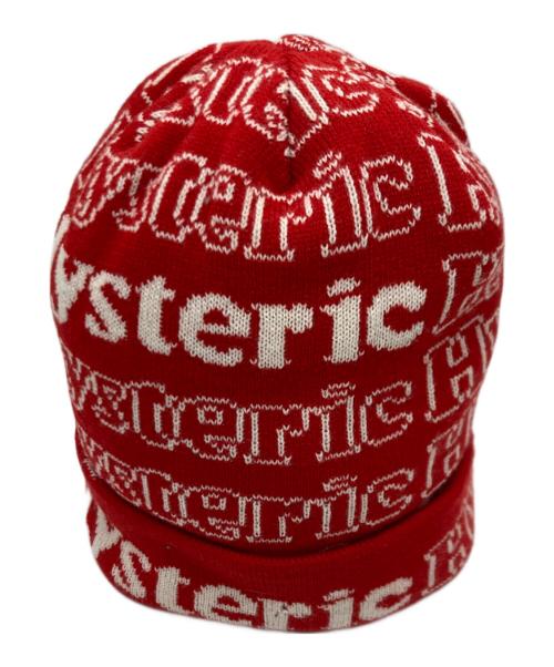 Hysteric Glamour（ヒステリックグラマー）Hysteric Glamour (ヒステリックグラマー) HYSTERIC LOGO JQ/ロゴニット帽 レッドの古着・服飾アイテム