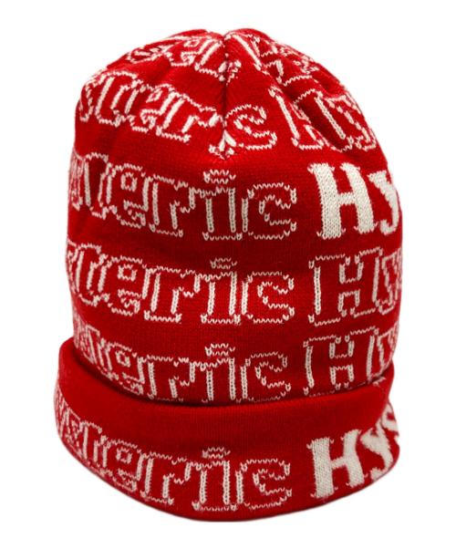 Hysteric Glamour（ヒステリックグラマー）Hysteric Glamour (ヒステリックグラマー) HYSTERIC LOGO JQ/ロゴニット帽 レッドの古着・服飾アイテム