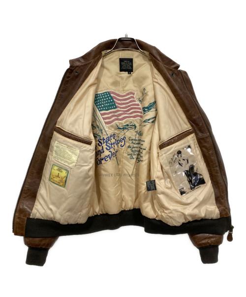 AVIREX（アヴィレックス）AVIREX (アヴィレックス) A-2フライトジャケット ブラウン サイズ:Sの古着・服飾アイテム