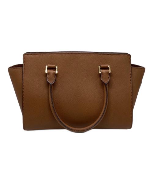 MICHAEL KORS（マイケル・コース）MICHAEL KORS (マイケル・コース) セルマ ミディアム サッチェル ハンドバッグ ブラウンの古着・服飾アイテム