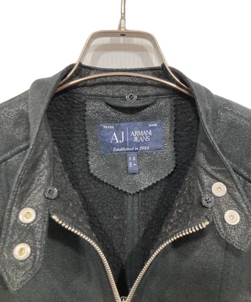 ARMANI JEANS（アルマーニジーンズ）ARMANI JEANS (アルマーニジーンズ) フェイクムートンコート ブラック サイズ:40の古着・服飾アイテム