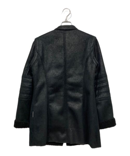 ARMANI JEANS（アルマーニジーンズ）ARMANI JEANS (アルマーニジーンズ) フェイクムートンコート ブラック サイズ:40の古着・服飾アイテム