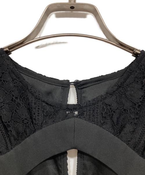 Snidel（スナイデル）Snidel (スナイデル) スイッチングデコルテオープンワンピ ブラック サイズ:sの古着・服飾アイテム