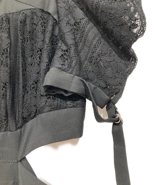 Snidel（スナイデル）Snidel (スナイデル) スイッチングデコルテオープンワンピ ブラック サイズ:sの古着・服飾アイテム