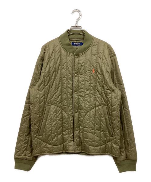 POLO RALPH LAUREN（ポロ・ラルフローレン）POLO RALPH LAUREN (ポロ・ラルフローレン) キルティング中綿ジャケット オリーブ サイズ:Lの古着・服飾アイテム