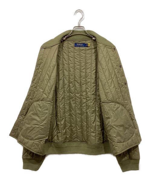 POLO RALPH LAUREN（ポロ・ラルフローレン）POLO RALPH LAUREN (ポロ・ラルフローレン) キルティング中綿ジャケット オリーブ サイズ:Lの古着・服飾アイテム