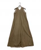 Lourenローレン）の古着「geometry lace dress」｜ベージュ