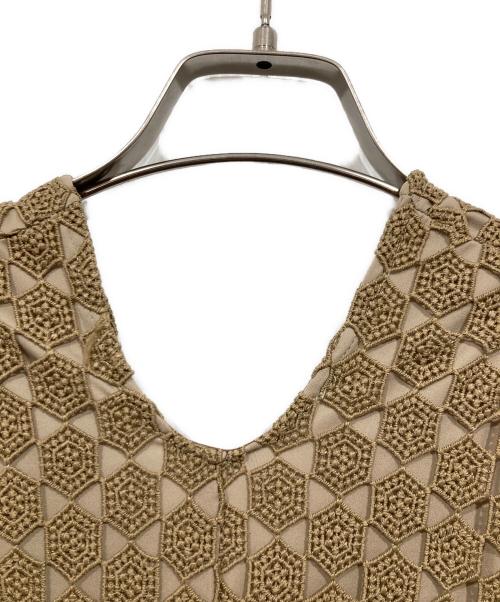 Louren（ローレン）Louren (ローレン) geometry lace dress ベージュ サイズ:Freeの古着・服飾アイテム