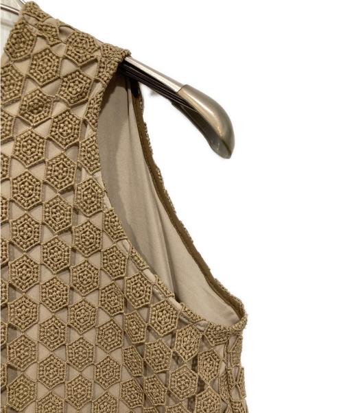 Louren（ローレン）Louren (ローレン) geometry lace dress ベージュ サイズ:Freeの古着・服飾アイテム