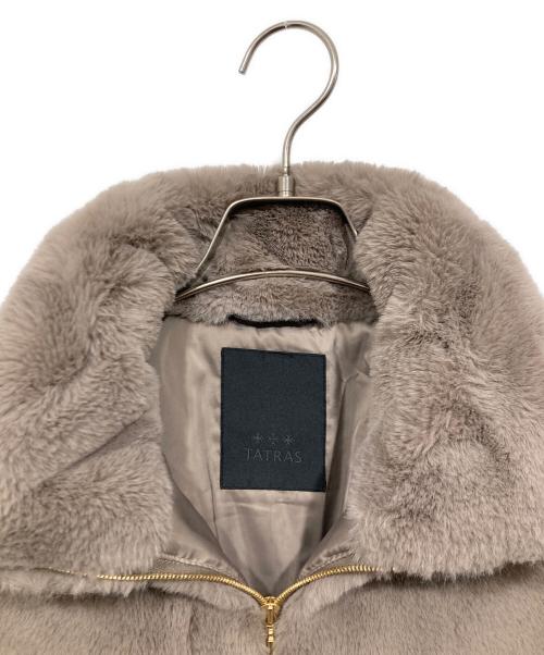 TATRAS（タトラス）TATRAS (タトラス) バックロゴ ファーブルゾン ジャケット / EX PREIL ベージュ サイズ:3の古着・服飾アイテム