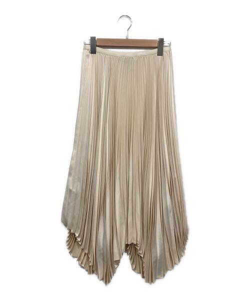 POLO RALPH LAUREN（ポロ・ラルフローレン）POLO RALPH LAUREN (ポロ・ラルフローレン) アシンメトリープリーツスカート アイボリー サイズ:Sの古着・服飾アイテム