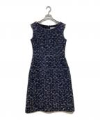 Reneルネ）の古着「ツイードワンピース」｜ネイビー