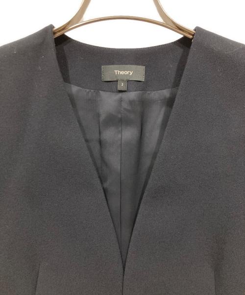 theory（セオリー）theory (セオリー) ノーカラーセットアップ ネイビー サイズ:2の古着・服飾アイテム