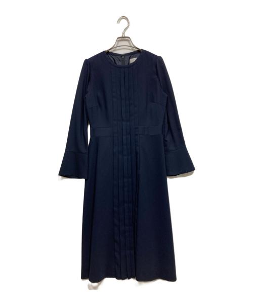 CELFORD（セルフォード）CELFORD (セルフォード) バックサテンプリーツワンピース ネイビー サイズ:38の古着・服飾アイテム