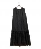 DES PRESデ プレ）の古着「コットンシルクローン ギャザーマキシワンピース」｜ブラック